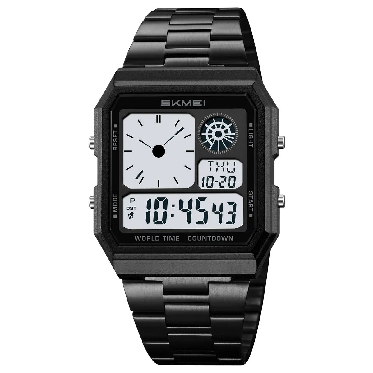 The Jetsetter ∞ 80s-Inspired Digital Watch with Dual World Time