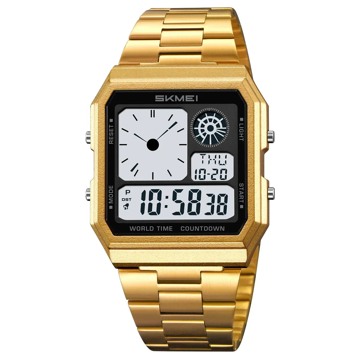 The Jetsetter ∞ 80s-Inspired Digital Watch with Dual World Time
